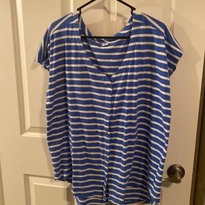 Blue and white shirt